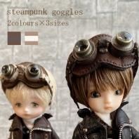 ドール用 ミニチュア スチームパンク ゴーグル steampunk goggles 2colours × 3sizes