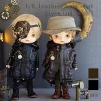 MONSTDOLL （モンストドール） 1/8ボディサイズ★スチームパンクモデル レザー モッズコート★本革スチパンアウター★2colors  (gele)