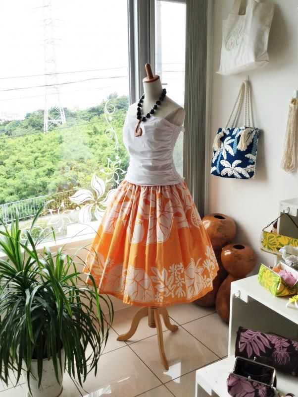 Tahiti Imports フラダンス スカート ブラウン フラダンス用衣装 美品】TAHITI IMPORTS ブラウン パウスカート