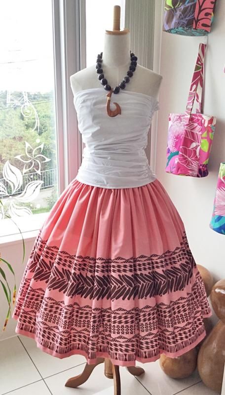 美品 ハワイ製フラダンス用衣装】ピンク Pukalani Fashion