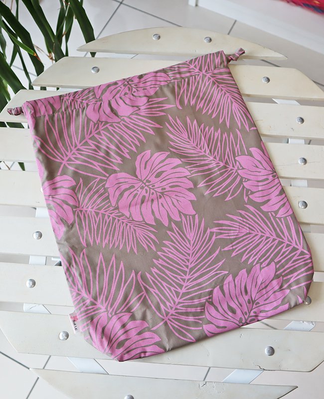 風呂敷&巾着袋 - Pink Lei ピンク・レイ - ハワイアンファブリック 