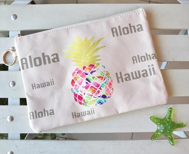 HAWAIIポーチ - Pink Lei ピンク・レイ - ハワイアン
