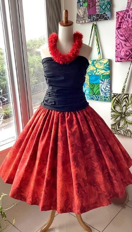 【ハレクーアイレア】ブラウン パウスカート 幾何学模様 パウスカート | halekuailea ハレクーアイレア