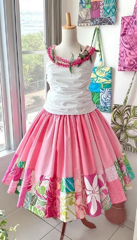 Pink Lei ピンク・レイ - ハワイアンファブリック、ハワイアン雑貨