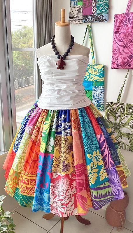 ハワイアンパッチ - Pink Lei ピンク・レイ - ハワイアンファブリック