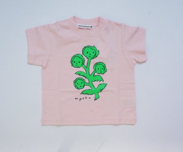 ●mina perhonen ミナペルホネン / totem flower Tシャツ（ピンク）（90・100・110・120） -  ミナペルホネンキッズ、などの出産祝い、子供服のLula（ルラ）