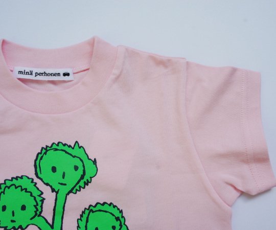 ●mina perhonen ミナペルホネン / totem flower Tシャツ（ピンク）（90・100・110・120） -  ミナペルホネンキッズ、などの出産祝い、子供服のLula（ルラ）