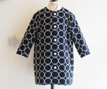 ○mina perhonen ミナペルホネン / tambourine コート（navy）（110 ...