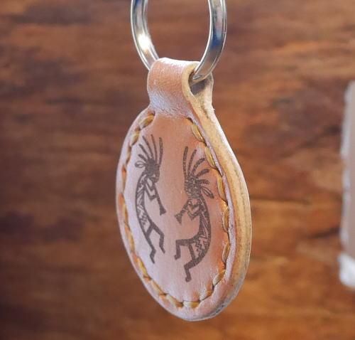 57 ココペリ☆モーテルレザー キーリング キーホルダー ココペリの