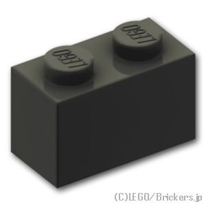 ブロック 1 x 2：[Black / ブラック]