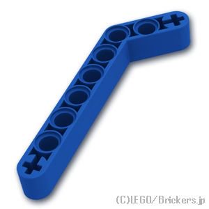 テクニック リフトアーム 1 x 9 - ベント(7 - 3)：[Blue / ブルー]