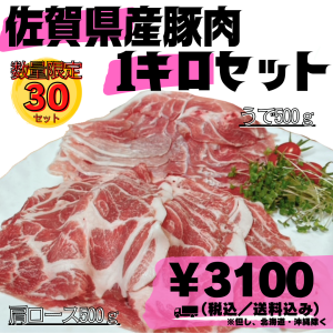 ネット限定✴️佐賀県産豚肉１キロセット