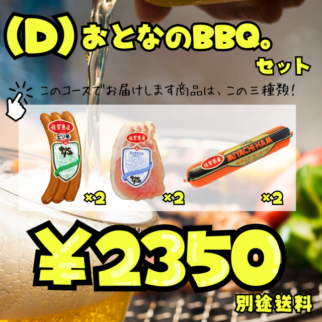 <img class='new_mark_img1' src='https://img.shop-pro.jp/img/new/icons5.gif' style='border:none;display:inline;margin:0px;padding:0px;width:auto;' />（D）おとなの、BBQ。セット