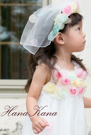 お花いっぱいフラワーガールドレスのカチューシャセット ブライダルヘッドドレス ウェディングコサージュ 結婚式やお祝いのベビードレス まで 上質で洗練されたデザインのお店hanakana