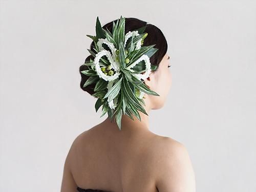 ヘアクリップ21 クラウンフラワー&リーフ 【お届けまで3週間