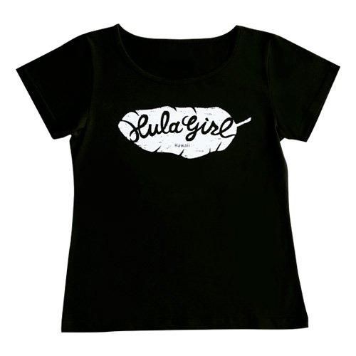 【新品】Blue Heaven companyフラダンス パウスカートTシャツ 5Lサイズ】半袖 黒色 フラTシャツ フラガール柄A（シルバー