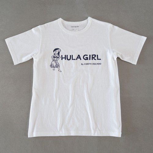 T-shirt  hula girl navy/white
