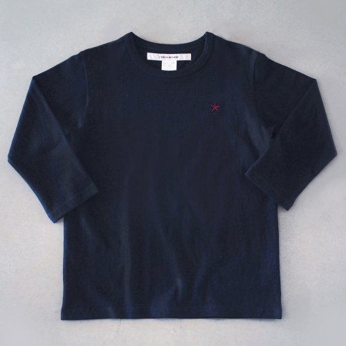 T-shirt 6.3oz three-quarter sleeves navy hitode 