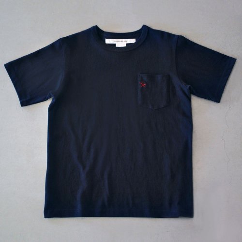 T-shirt 6.3oz navy hitode with pocket