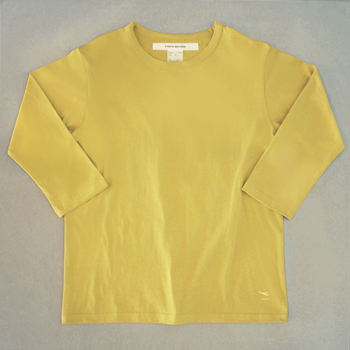 T-shirt 6.3oz three-quarter sleeves yellow  departure