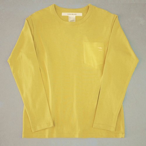 T-shirt 6.3oz long sleeves yellow departure with pocket