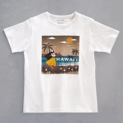 T-shirt hula girl sepia /white