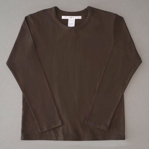 【CORTADO】T-shirt 6.3oz long sleeves brown “departure”