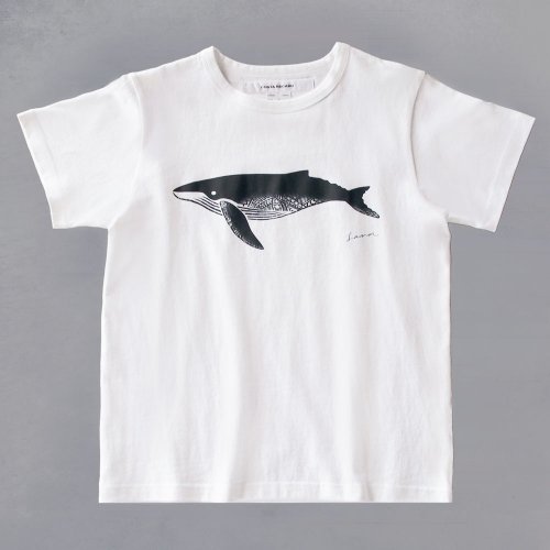 T-shirt whale /white