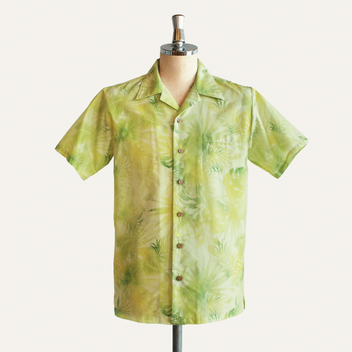 Aloha shirt mens / pale forest