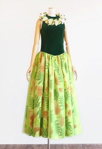 フラドレス89 【10サイズの中から 着丈自由！】 フラダンス衣装
