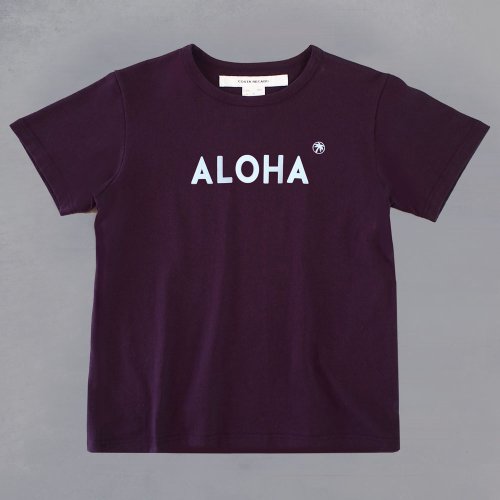 T-shirt aloha & palm tree /purple