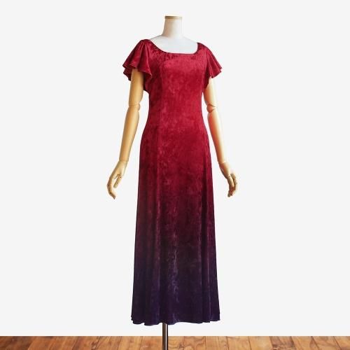 フラダンスドレス 【ベロア】【サテン】 - フラダンス衣装