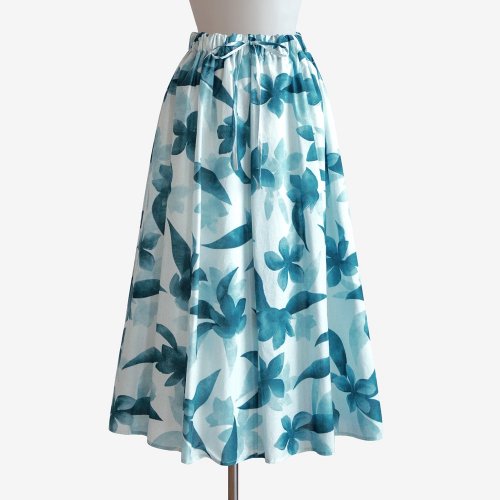<img class='new_mark_img1' src='https://img.shop-pro.jp/img/new/icons6.gif' style='border:none;display:inline;margin:0px;padding:0px;width:auto;' />Relaxation Retreat Skirt / Early Summer Breeze 001 teal