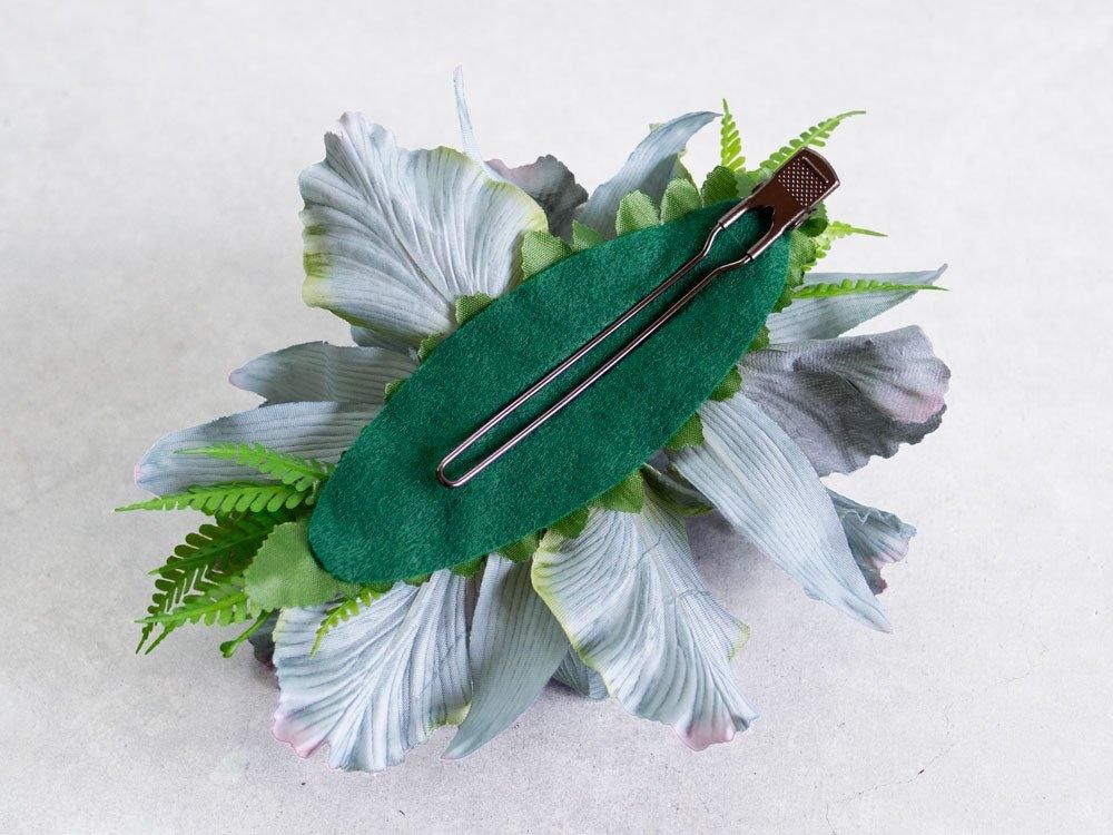 ヘアクリップ62 ブルー カトレア【お届けまで3週間】 フラダンス