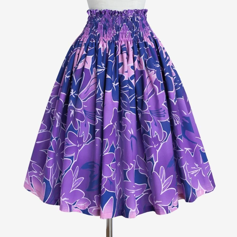 パープル パウスカート プロテア柄［5色展開］フラダンス衣装