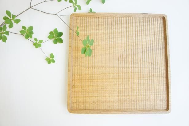 クリ角盆（彫） - a r i a i - online store -