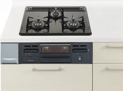 ハーマン製（Panasonic）QSEG32N1N ブラック 3口コンロ