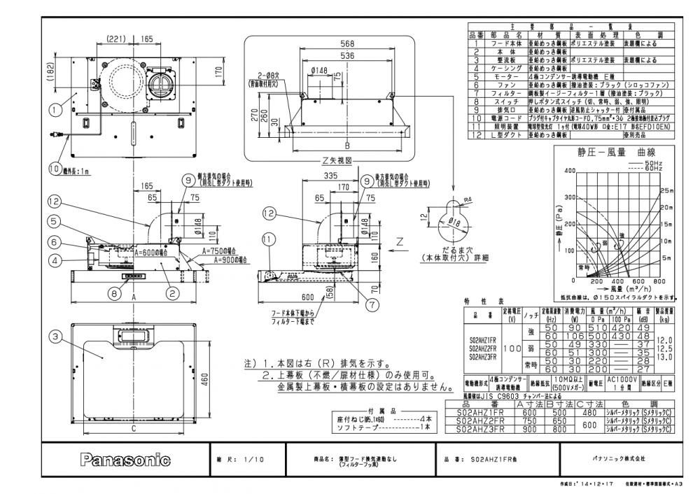 富士工業 富士工業 【BFR-3F-751RBK】富士工業 レンジフード 換気扇 間口750mm 排気右 ＼ブラック／ BLIII型相当風量 