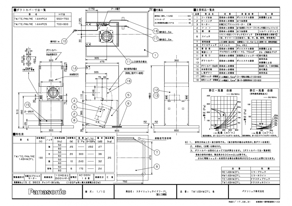 世界の 家電と住設のイークローバー ###富士工業 FUJIOHレンジフードファンスタンダード750間口 シルバーメタリック 受注約2週 