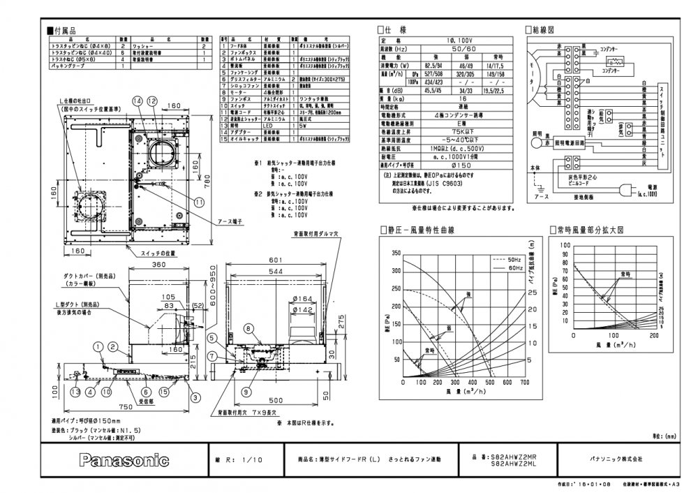 与え レンジフード Panasonic QSS45CHWZ2M R L スマートフードII シロッコファン 間口75cm 壁付けタイプ シルバー  上幕板付き