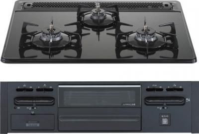 ハーマン製(永大産業)DG-32N3VS-☆ 3口コンロ ガラストップタイプ