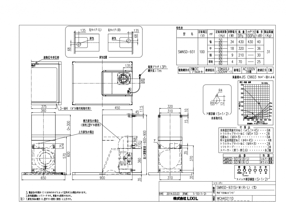 お待たせ! BM89447 高級サイド マントルフード用ダクトカバー