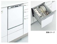 食器洗い乾燥機　パナソニック製（TOCLAS）NP45VS7SAA　浅型・パネルタイプ　【パネル材別売】