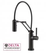 キッチン水栓　デルタ製(DELTA) 64221LF-BLブリゾ タッチ式 シャワー水栓 ソルナ アーティキュラティング マットブラック 