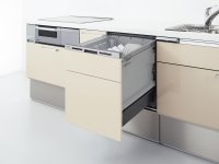 食器洗い乾燥機 　パナソニック製（Panasonic）LES45MD9W2   幅45cm  深型タイプ　シルバー色　【扉材別売】