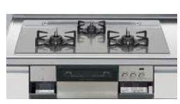 ガスコンロ ハーマン製(LIXIL) H3735J1W2T 3口コンロ・ガラス ガスコンロ ハーマン製(LIXIL) H3735J1W2T 3口コンロ・ガラス
