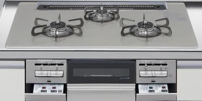 かずこDX様ご確認用 ガスコンロ パロマ製（LIXIL） P3735F1W2V 間口75cm 3口コンロ・ガラス