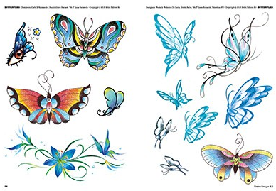 イタリア直輸入 蝶 バタフライ 300種類 タトゥーデザイン本