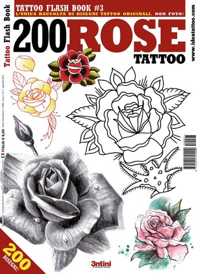 イタリア直輸入 ローズ 薔薇 バラ 0種類 タトゥーデザイン本