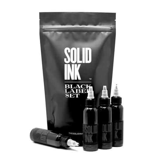 高価値セリー グレーウォッシュ ブラックラベル 4色セット SOLID ソリッド INK 筆記具